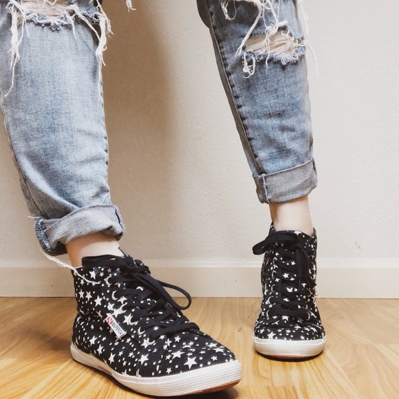 Superga Hi Top Star Lace Up Comfy Sneakers - Picture 1 of 9
